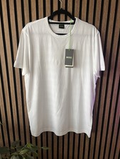 Image of Hugo Boss Te_Boss_N T-Shirt White Silicone Logo Mens L BNWT RRP £59