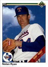 1990 Upper Deck #734b Nolan Ryan : 300th Win banner on front