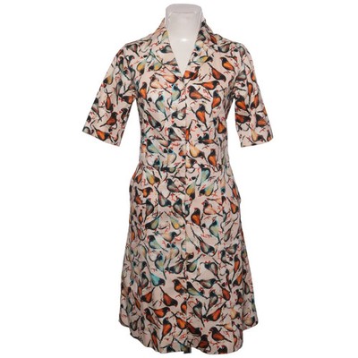 Magdalena, Kleid, Größe: 38, Beige/Mehrfarbig, Baumwolle/Elasthan, Print #K6j