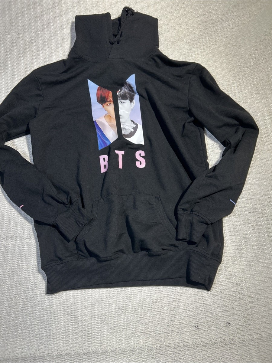 Size Small Adult BTS KPop Korean Black Hoodie Sweatshirt Pullover
