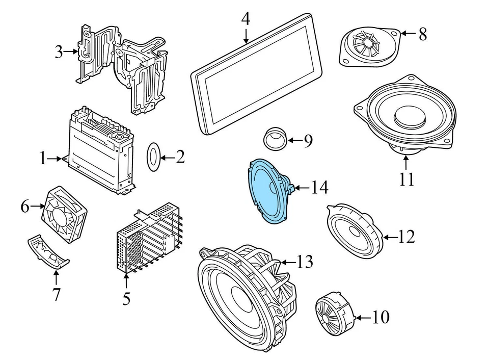 2014-2020 BMW I3 - Front Speaker / Woofer 9267416 - Image 3 of 4