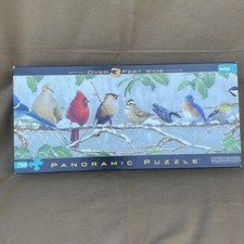 Songbirds Large Panoramic Puzzle 750 Piece Buffalo Games Hautman Bros Bird Art