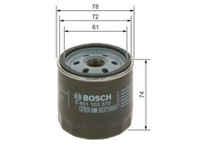 BOSCH Ölfilter 0 451 103 370 Anschraubfilter für OPEL ASTRA ZAFIRA MERIVA SAAB