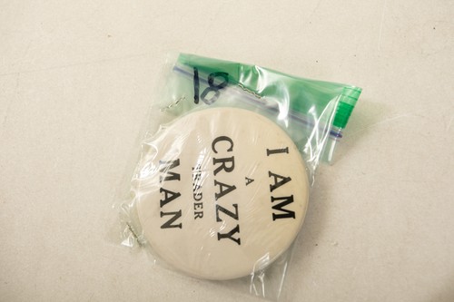 I'm a Crazy Trader Man Pinback Button (B9B-18/JSF6) Early Day Trading Wallstreet - Picture 6 of 6