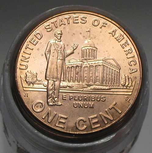 Lincoln años profesionales 2009-D rollo de 50 centavos en tubo sin circular - Imagen 2 de 3