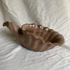 Vintage Frankoma Pottery Cornucopia or Horn of Plenty/Shell Bowl # 222 Brown