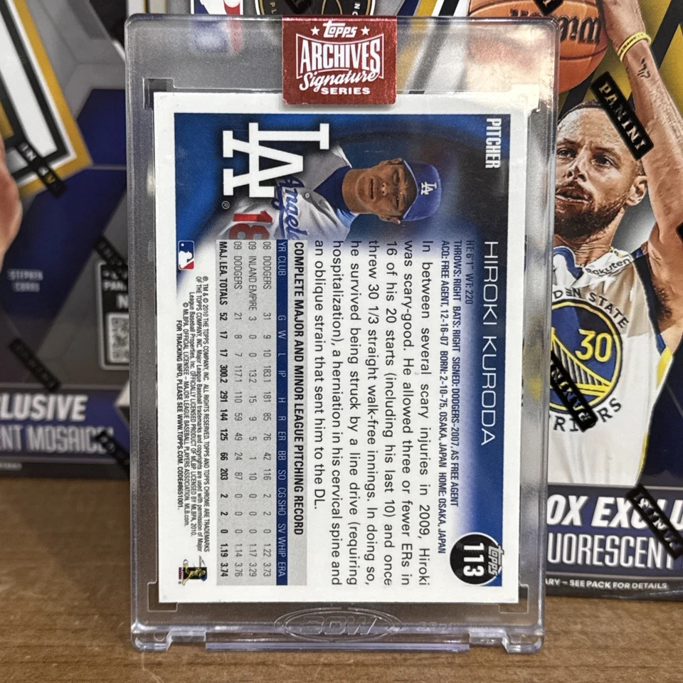 Serie Signature Archives Topps 2023 - Hiroki Kuroda 1/1 recompra automática cromada Foto 2 de 2
