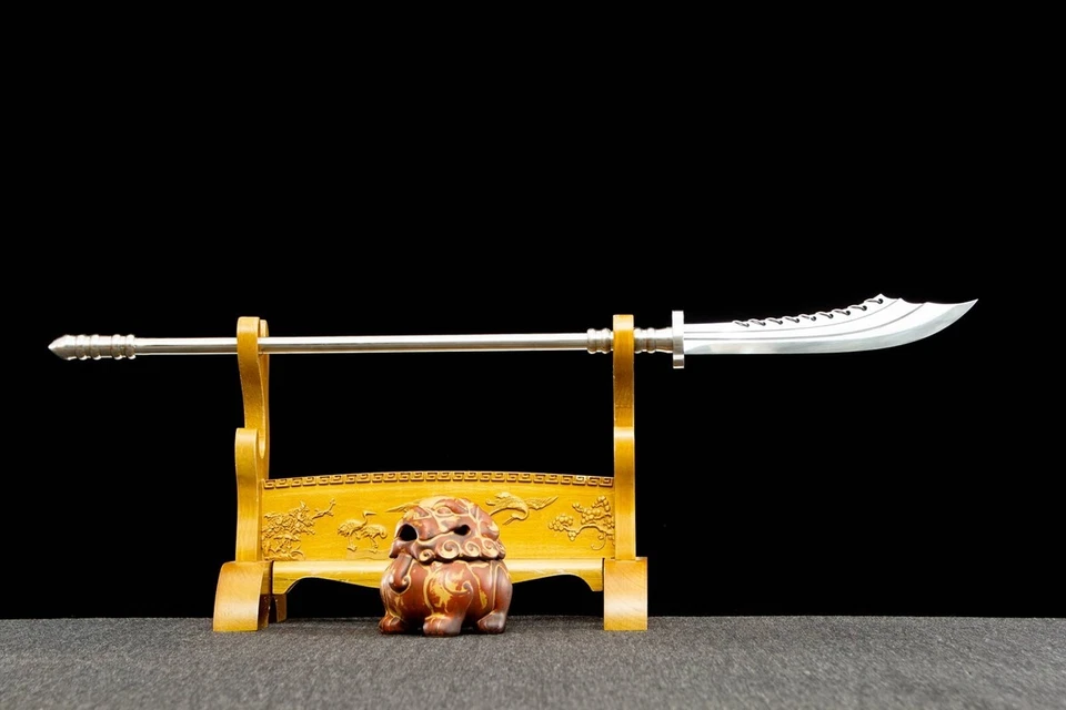 Chinese Kung Fu 9 Ring Broadsword Wushu Dadao Sword Stainless Steel Blade Handle - Image 2 of 4