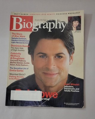 Vintage ROB LOWE Biography Magazine May 2002