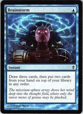 Brainstorm 91 Common Conspiracy Magic: The Gathering Moderately Played