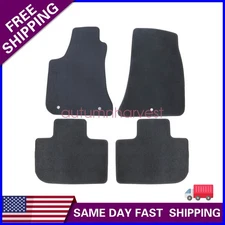 For 2015-2023 Dodge Challenger Front & Rear Velour Floor Mats Carpet Black 4PCS