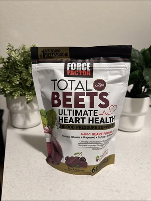 #ad FORCE FACTOR Total Beets Ultimate Heart Health Blood Pressure Support Chews $11.19