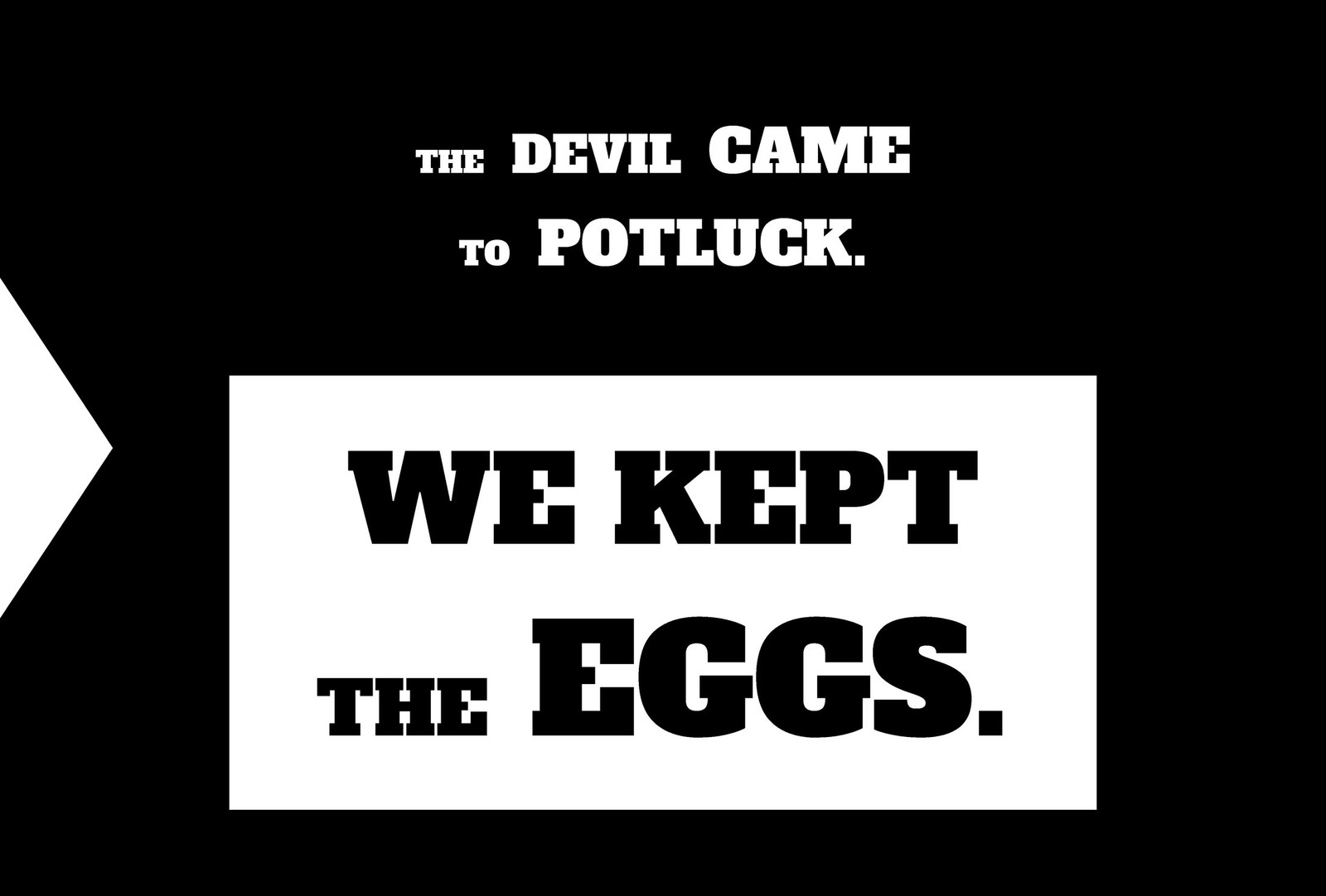 "THE DEVIL CAME TO" Funny Absurdist Bumper Sticker Vinyl Decal 8.5"x5 ...