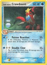Team Aqua's Crawdaunt Rare EX Team Magma vs Team Aqua 14/95 HP on eBay