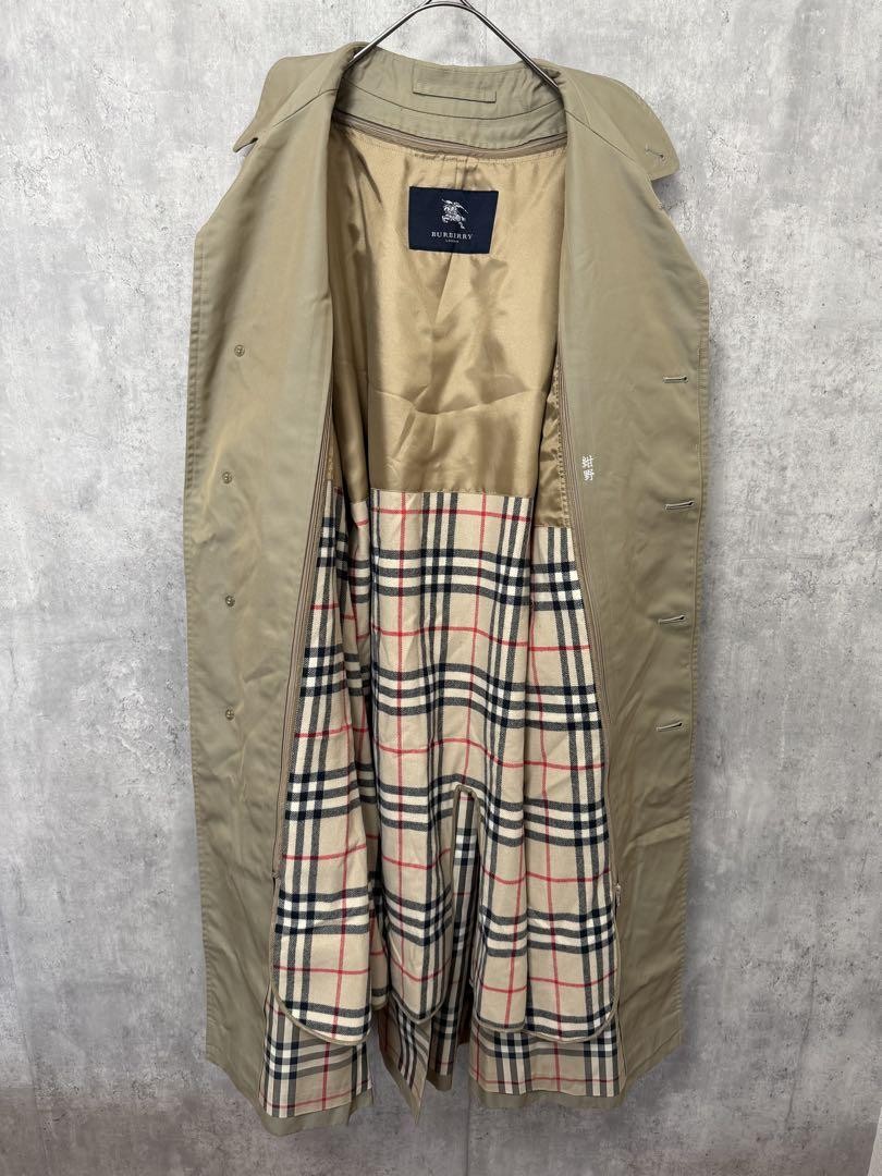 Burberry London Balmacaan Coat With Liner Outerwear Check Pattern For Men thumbnail 9
