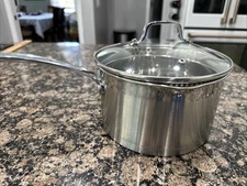 Master Chef All-Clad Saucepan 3.5  Qt Master Chef With Lid Stainless Steel USA