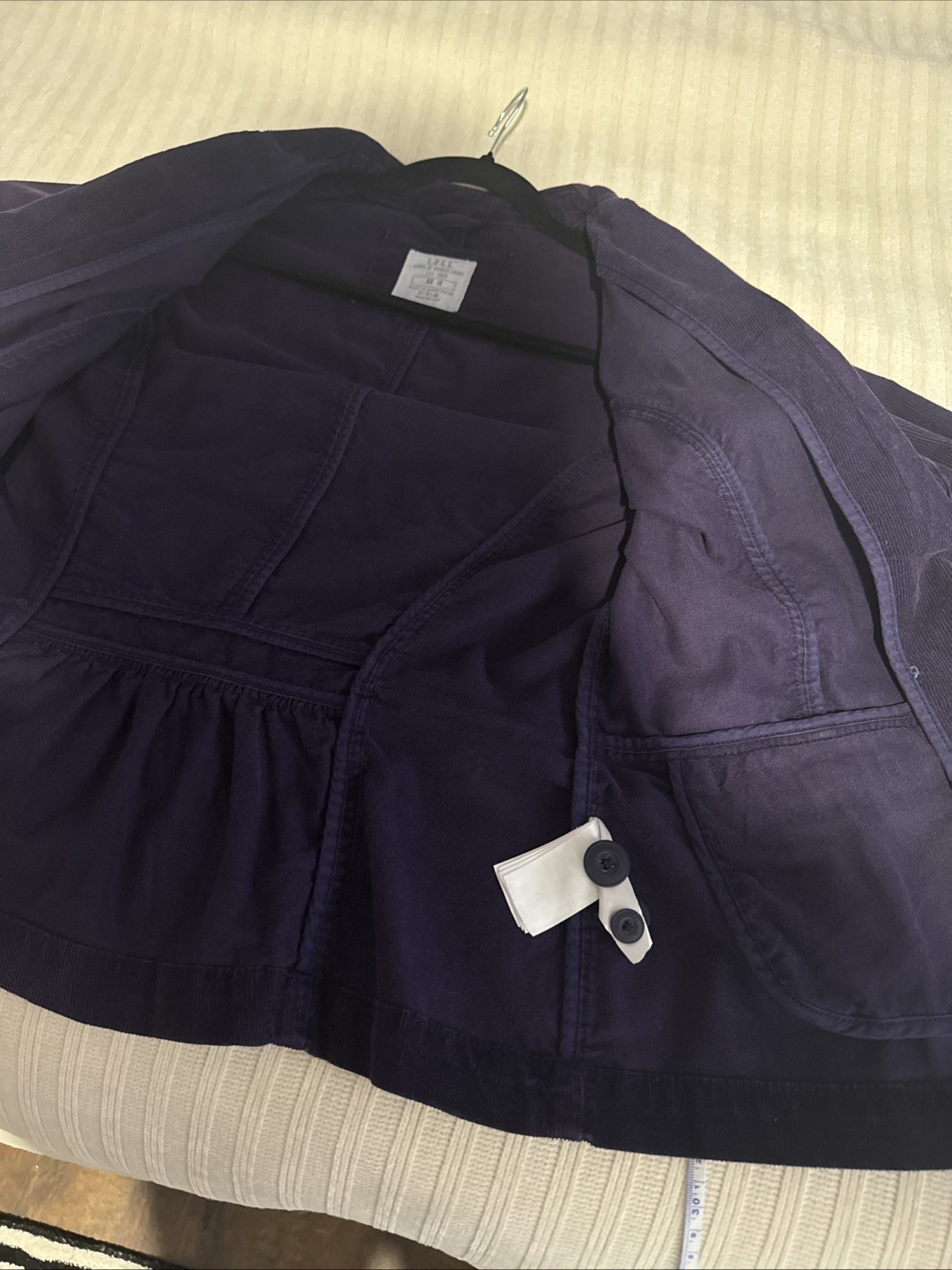 Purple Corduroy Jacket Two Buttons Size 12 ByH&M New York thumbnail 8