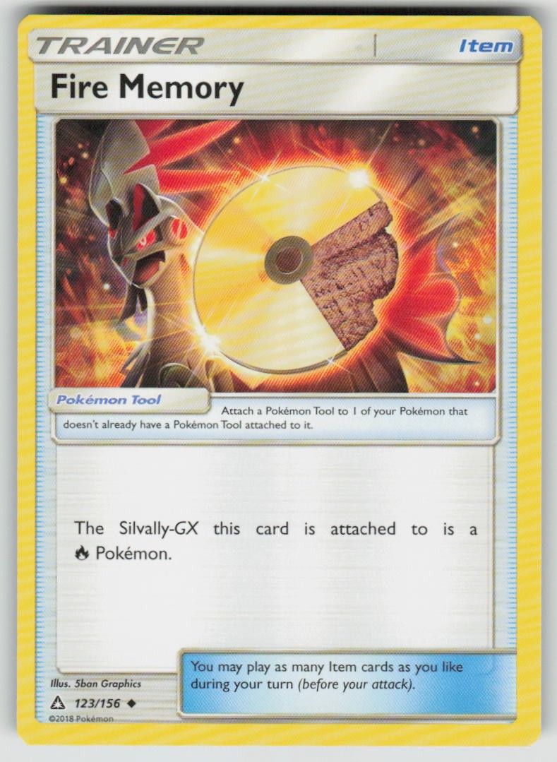 Pokemon Fire Memory 123/156 SM - Ultra Prism Normal
