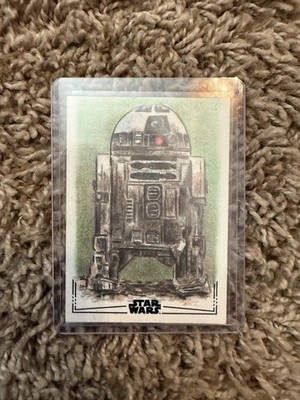 2026 Topps Galaxy Star Wars BLACK FOIL SKETCH R2D2 HOT     1:2099 ODDS!!