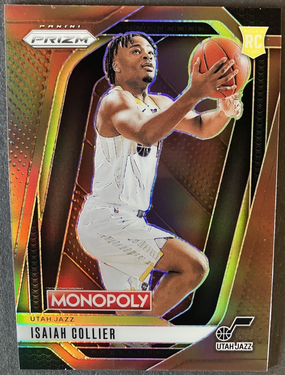 2024-25 Panini Prizm Monopoly #36 Isaiah Collier Rookie RC Brown Prizm /299