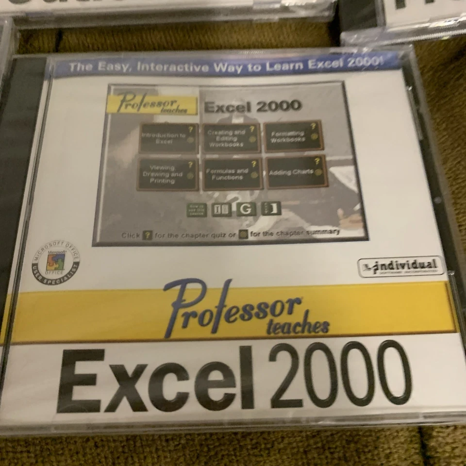 Professor Teaches Windows Me Word Excel FrontPage Outlook 2000 Lote de 5 Entrenamiento Foto 3 de 4