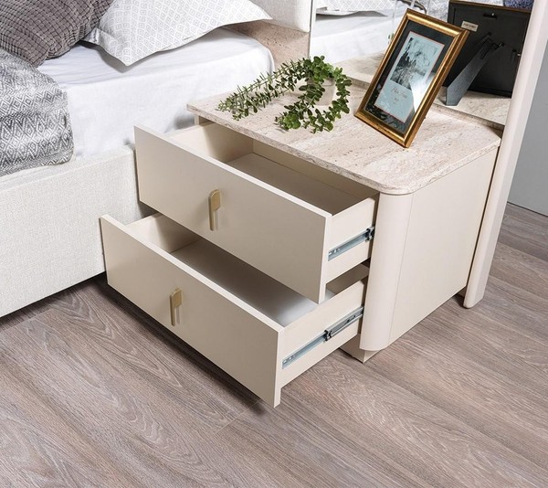 Nachttisch Stil Modern Farbe Weiß Neu Praktisch Schlafzimmer Komfortabel-image