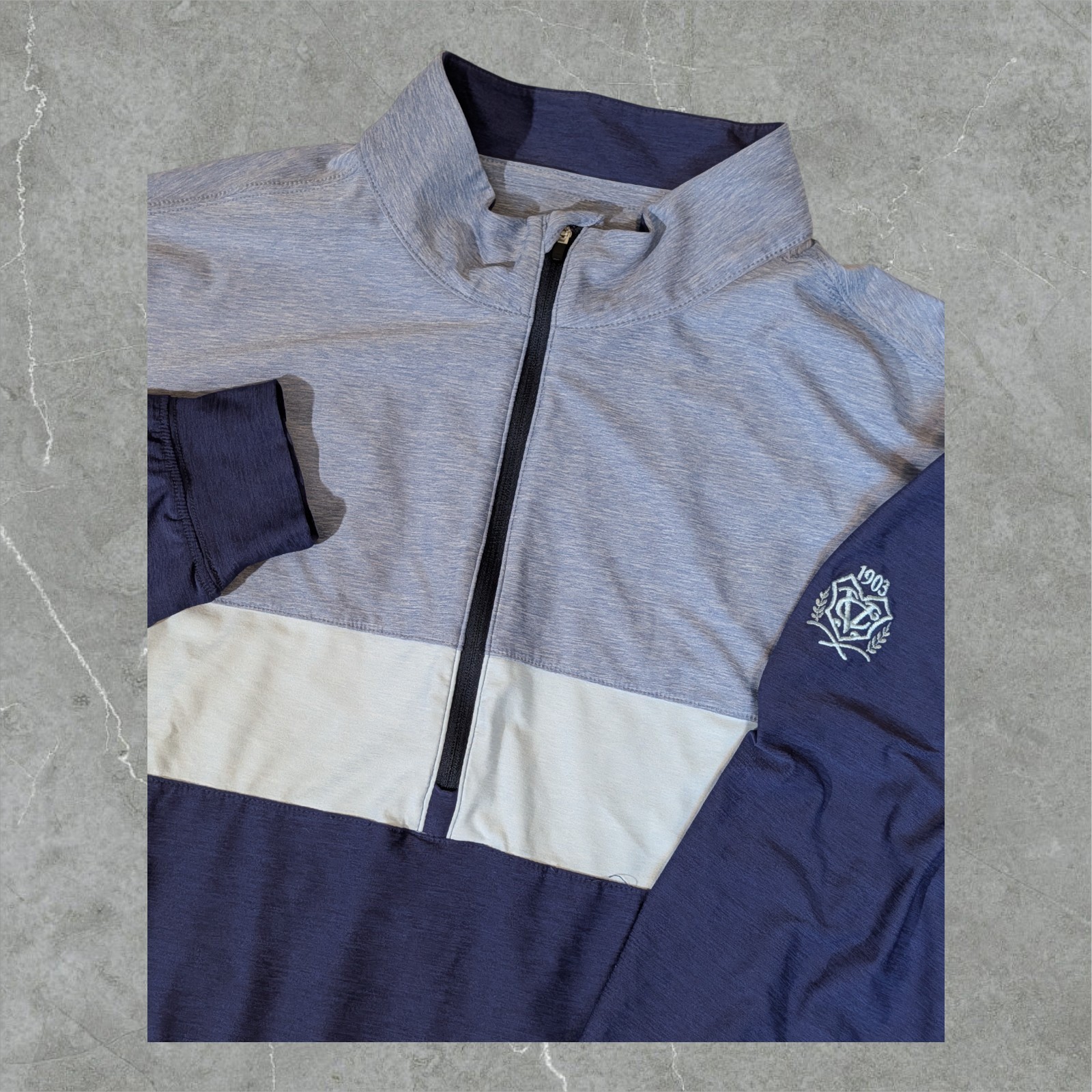 Straight Down 1/2 Zip Pullover Men Medium Victori… - image 1