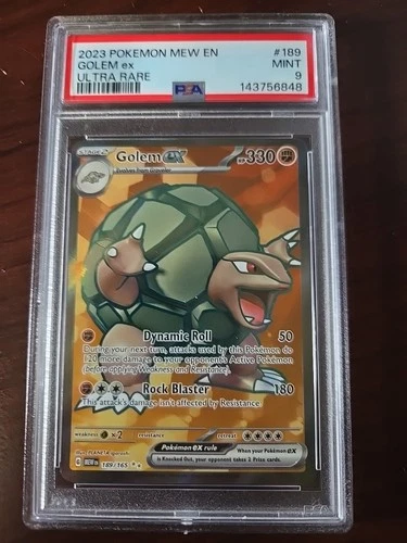 Golem EX - Pokemon 151 Mew En #189 - Mint PSA 9