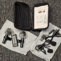 Wireless Lavalier Microphone Kit for iPhone iPad Vlog Recording Lapel Mic