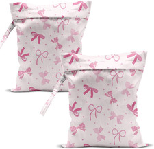 Swimsuit Bag Wet Bags for Travel Reusable Waterproof Bags Bow Waterproof Zipper