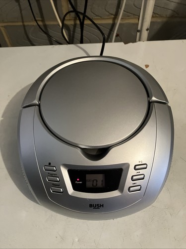 Bush Portable CD Player Boombox Stereo FM Radio Silver LCD Display JT-212 - Picture 2 of 11