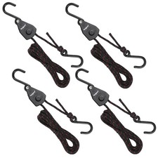 Kayak Rope Tie Down Ratchet Straps Bow and Stern Ratcheting Tie Downs Rope Ha...