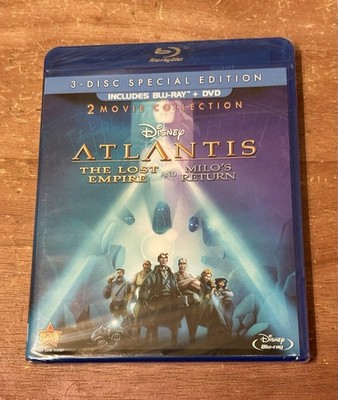 Atlantis: The Lost Empire/Milo s Return - 2 Movie Collection (Blu-Ray/DVD) New