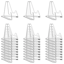NIUBIER 30 Pack Arcylic Card Display Stands Mini Clear Easel Stand Holder for...