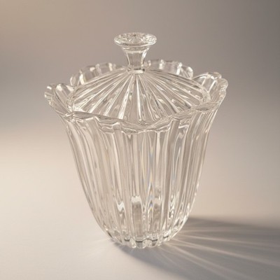 Studio Nova Balmore Crystal Cookie Candy Jar 8.5'' Germany Vintage Cut Glass