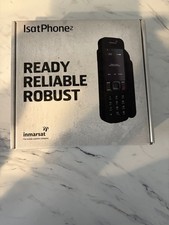 Inmarsat IsatPhone 2 Portable Satellite Radio Phone Black w/ Accessories Guide