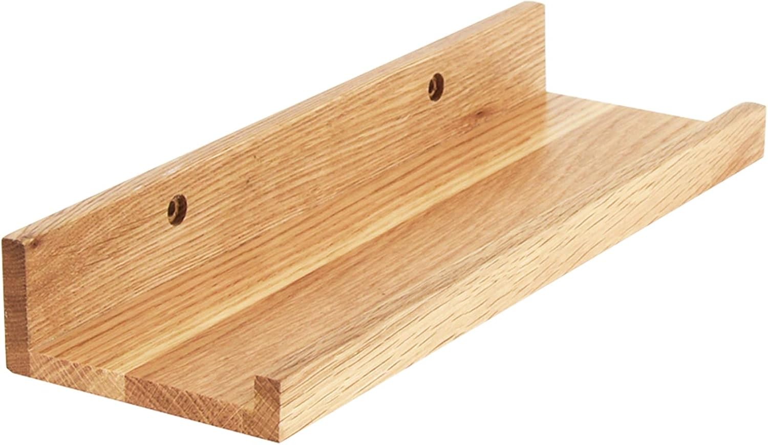 IBUYKE Wood Floating Shelf,Wall Mounted Shelf 30cm,Rustic Hanging Wall Shelf,Le
