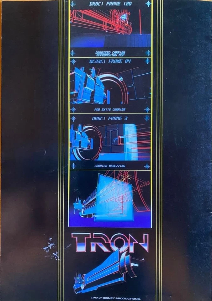 Rare movie pamphlet "Tron (1982)" Japan (with ticket stub) Walt Disney -F/S - Image 2 of 4