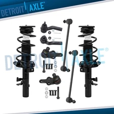 Front Struts & Spring Sway Bars Tie Rods Ball Joints for 2013 - 2018 Ford Focus