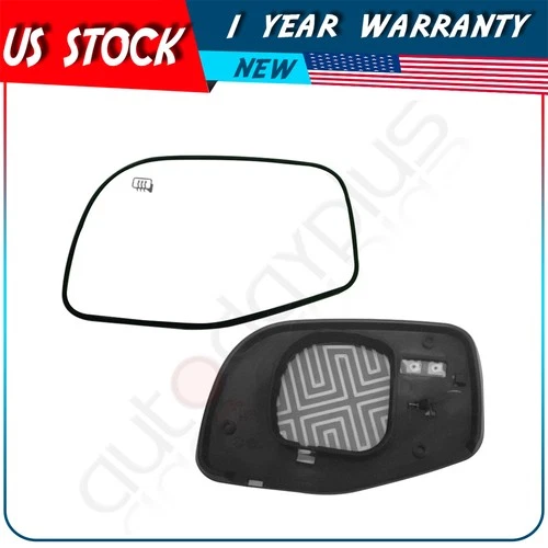 Mirror Glass For 02-05 FORD EXPLORER Pair Chrome Heated Convex w/Backing Plate
