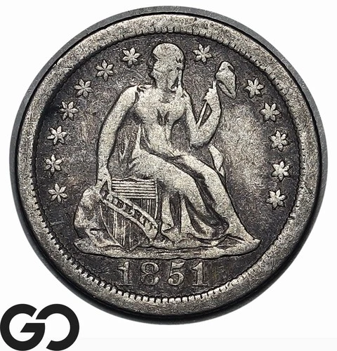 1851-O Seated Liberty Dime