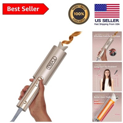 CurlPro Plus Automatic Rotating Curling Iron - 1 Inch Long Barrel for Long Hair