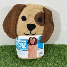 Kids Hooded Towel Puppy Boy Girl 3-7 Toddler Swim Shower Wrap Fast Dry Absorbent