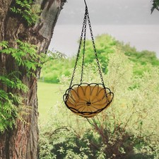 Hanging Bird Feeder Platform Attracting Wild Birds with Drainage Decorative