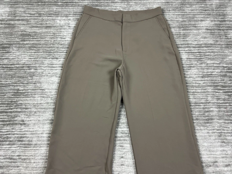 Pantalones Shinestar Mujer Grandes Gris Pierna Ancha Poliéster Hendidura Carrera Foto 2 de 4