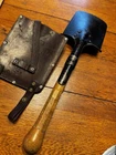 WW2 German Military Shovel Swiss Made w/ Leather Sheath