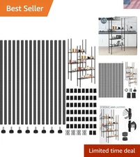 Wire Shelving Posts Heavy Duty Chrome Poles Set of 8 Adjustable 74 Inch