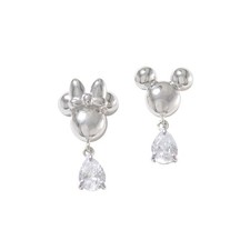 DISNEY Silver Mickey and Minnie Pair Shape Earrings