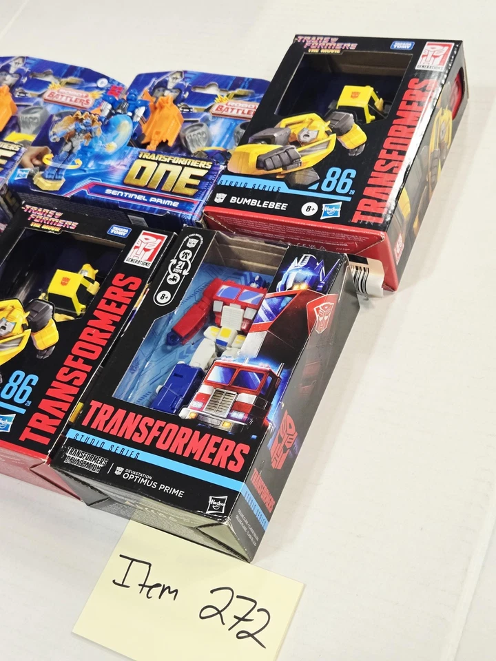 Lote de figuras Hasbro Transformers Studio Series Bumblebee Optimus Sentinel Prime Foto 4 de 4