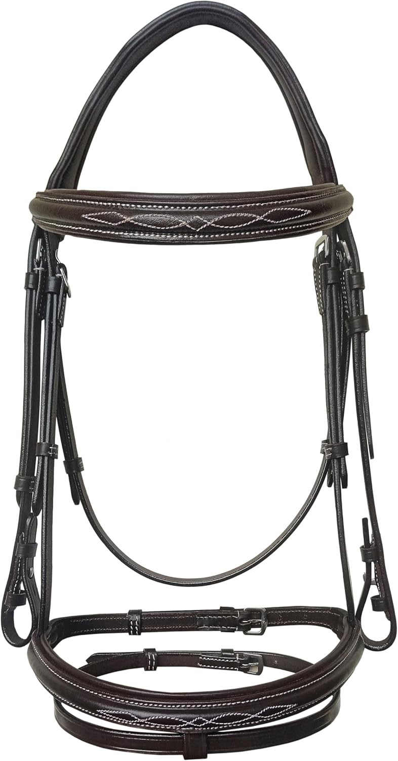 Equine Care English Horse Bridle Reins Havana Brown Padded Hunter Show Full Size